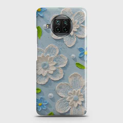 Xiaomi Mi 10T Lite Cover - Floral Series - Design 3 - Sky Blue - Matte Finish - Snap On Hard Case with LifeTime Colors Guarantee