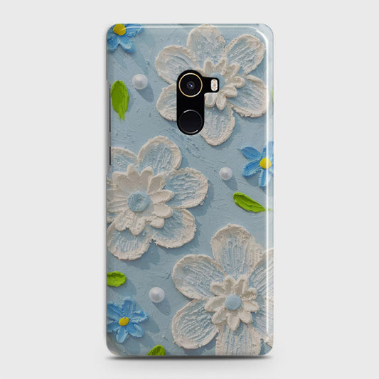 Xiaomi Mi Mix 2 Cover - Floral Series - Design 3 - Sky Blue - Matte Finish - Snap On Hard Case with LifeTime Colors Guarantee