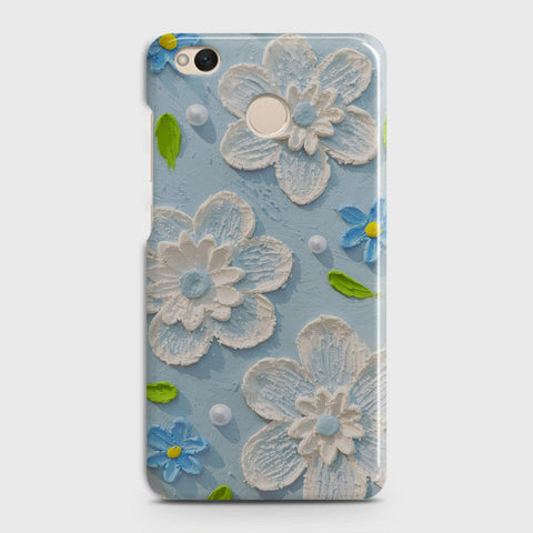 Xiaomi Redmi 4 / 4X Cover - Floral Series - Design 3 - Sky Blue - Matte Finish - Snap On Hard Case with LifeTime Colors Guarantee