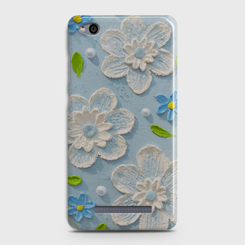 Xiaomi Redmi 4A Cover - Floral Series - Design 3 - Sky Blue - Matte Finish - Snap On Hard Case with LifeTime Colors Guarantee