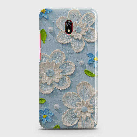 Xiaomi Redmi 8A Cover - Floral Series - Design 3 - Sky Blue - Matte Finish - Snap On Hard Case with LifeTime Colors Guarantee