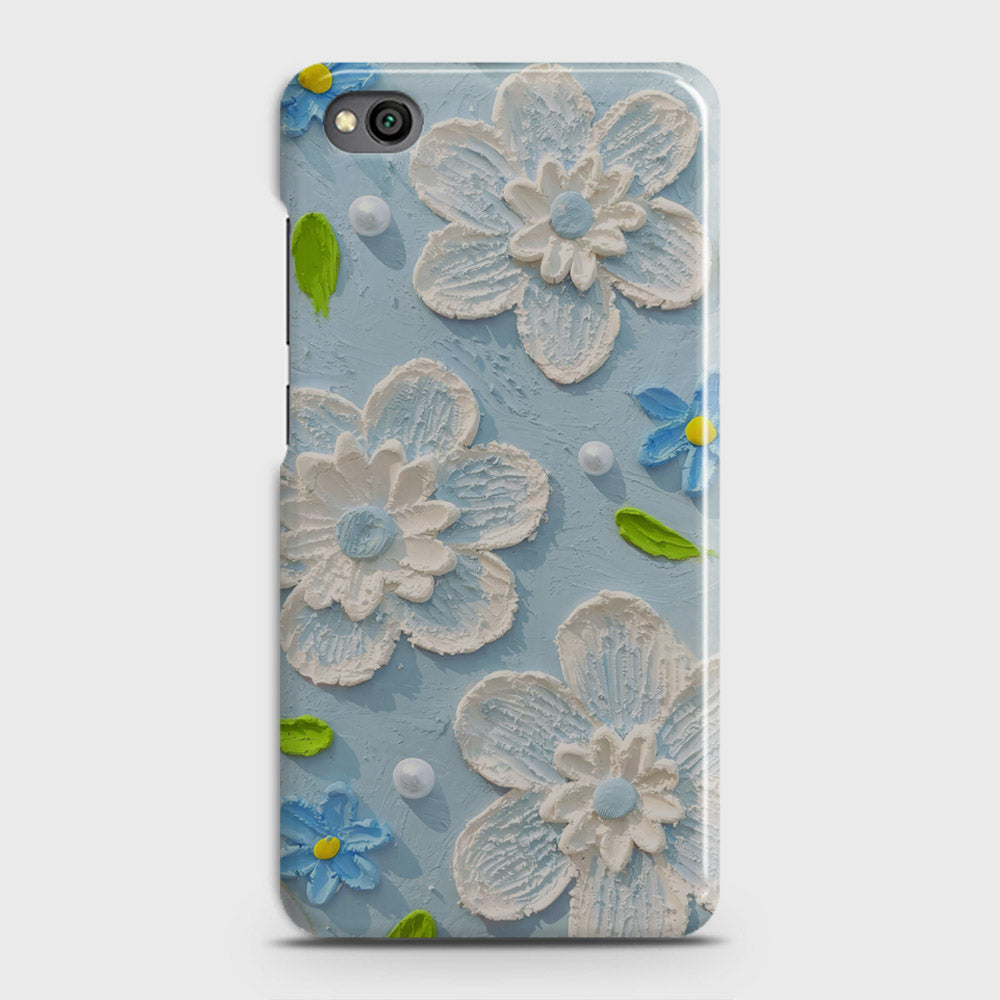 Xiaomi Redmi Go Cover - Floral Series - Design 3 - Sky Blue - Matte Finish - Snap On Hard Case with LifeTime Colors Guarantee