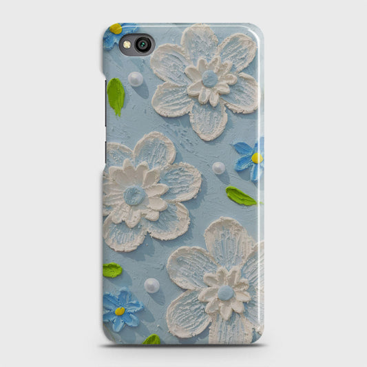 Xiaomi Redmi Go Cover - Floral Series - Design 3 - Sky Blue - Matte Finish - Snap On Hard Case with LifeTime Colors Guarantee