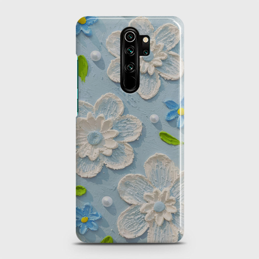 Xiaomi Redmi Note 8 Pro Cover - Floral Series - Design 3 - Sky Blue - Matte Finish - Snap On Hard Case with LifeTime Colors Guarantee