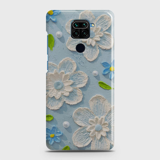 Xiaomi Redmi Note 9 Cover - Floral Series - Design 3 - Sky Blue - Matte Finish - Snap On Hard Case with LifeTime Colors Guarantee (Fast Delivery)