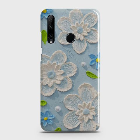 Honor 20 lite Cover - Floral Series - Design 3 - Sky Blue - Matte Finish - Snap On Hard Case with LifeTime Colors Guarantee