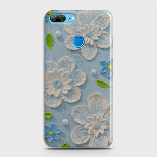 Huawei Honor 10 Cover - Floral Series - Design 3 - Sky Blue - Matte Finish - Snap On Hard Case with LifeTime Colors Guarantee