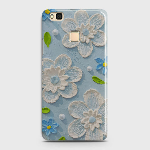 Huawei P9 Lite Cover - Floral Series - Design 3 - Sky Blue - Matte Finish - Snap On Hard Case with LifeTime Colors Guarantee