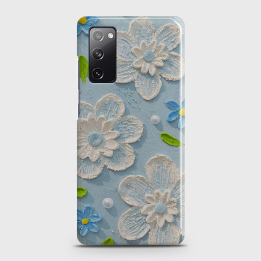 Samsung Galaxy S20 FE Cover - Floral Series - Design 3 - Sky Blue - Matte Finish - Snap On Hard Case with LifeTime Colors Guarantee