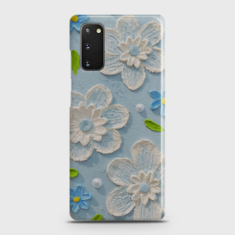 Samsung Galaxy S20 Cover - Floral Series - Design 3 - Sky Blue - Matte Finish - Snap On Hard Case with LifeTime Colors Guarantee