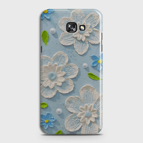 Samsung Galaxy A5 2017 Cover - Floral Series - Design 3 - Sky Blue - Matte Finish - Snap On Hard Case with LifeTime Colors Guarantee