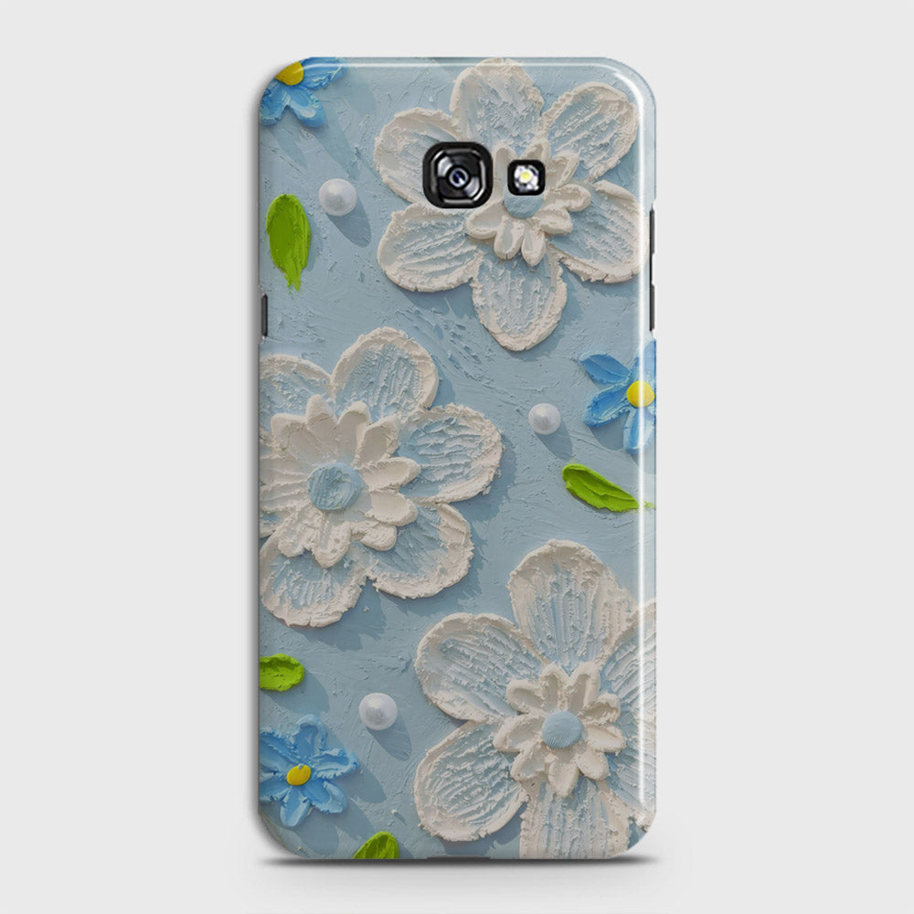 Samsung Galaxy J4 Plus Cover - Floral Series - Design 3 - Sky Blue - Matte Finish - Snap On Hard Case with LifeTime Colors Guarantee