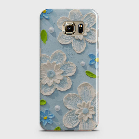 Samsung Galaxy S6 Edge Plus Cover - Floral Series - Design 3 - Sky Blue - Matte Finish - Snap On Hard Case with LifeTime Colors Guarantee