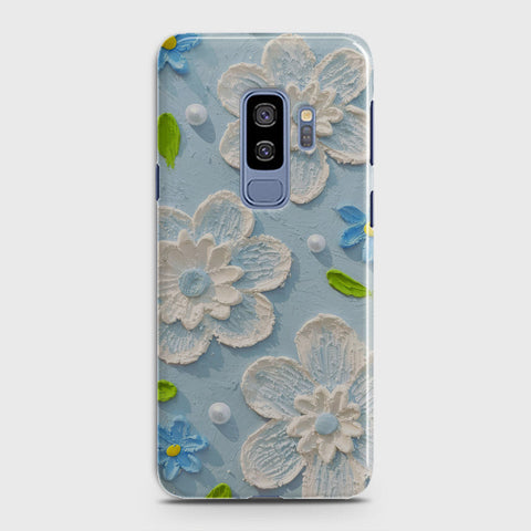 Samsung Galaxy S9 Plus Cover - Floral Series - Design 3 - Sky Blue - Matte Finish - Snap On Hard Case with LifeTime Colors Guarantee