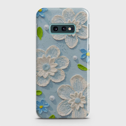 Samsung Galaxy S10e Cover - Floral Series - Design 3 - Sky Blue - Matte Finish - Snap On Hard Case with LifeTime Colors Guarantee (Fast Delivery)