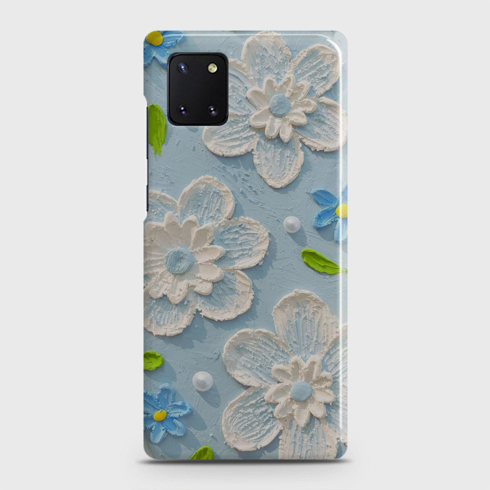 Samsung Galaxy Note 10 Lite Cover - Floral Series - Design 3 - Sky Blue - Matte Finish - Snap On Hard Case with LifeTime Colors Guarantee