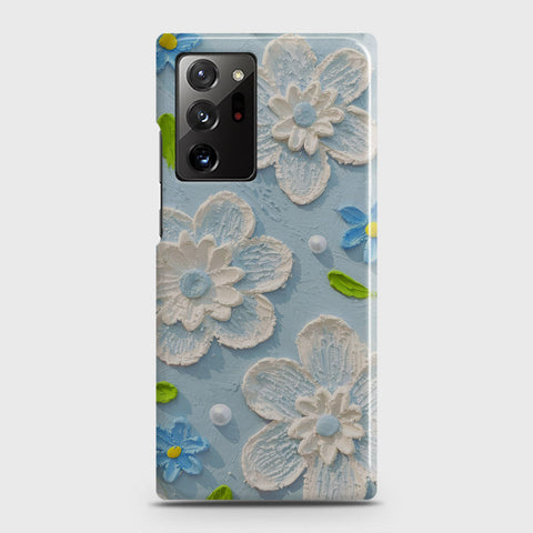 Samsung Galaxy Note 20 Ultra Cover - Floral Series - Design 3 - Sky Blue - Matte Finish - Snap On Hard Case with LifeTime Colors Guarantee