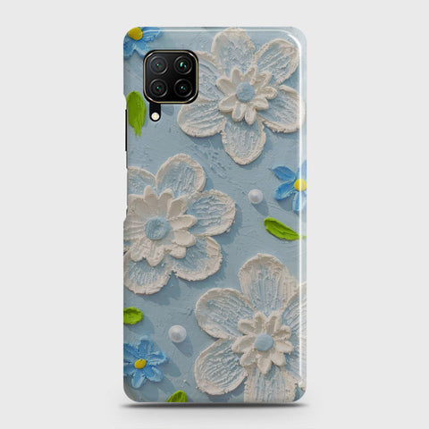 Huawei P40 lite Cover - Floral Series - Design 3 - Sky Blue - Matte Finish - Snap On Hard Case with LifeTime Colors Guarantee