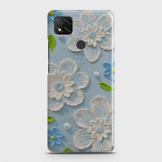 Xiaomi Redmi 9C Cover - Floral Series - Design 3 - Sky Blue - Matte Finish - Snap On Hard Case with LifeTime Colors Guarantee