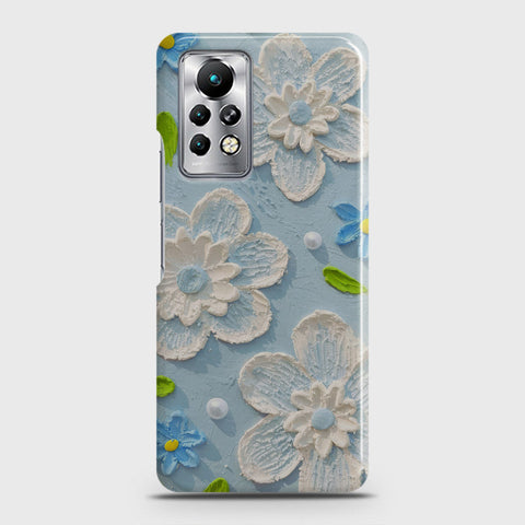 Infinix Note 11 Pro Cover - Floral Series - Design 3 - Sky Blue - Matte Finish - Snap On Hard Case with LifeTime Colors Guarantee