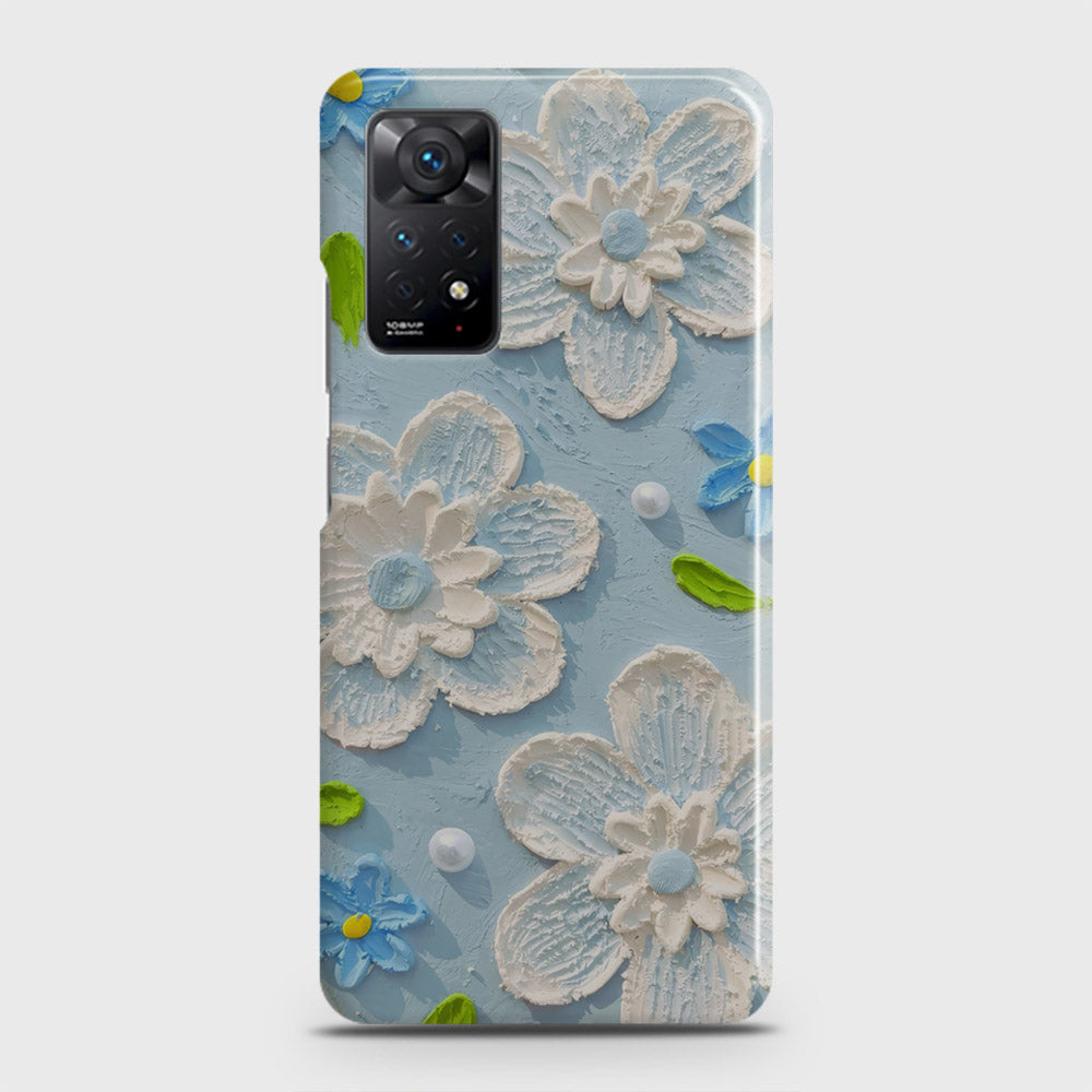 Xiaomi Redmi Note 11 Pro Cover - Floral Series - Design 3 - Sky Blue - Matte Finish - Snap On Hard Case with LifeTime Colors Guarantee