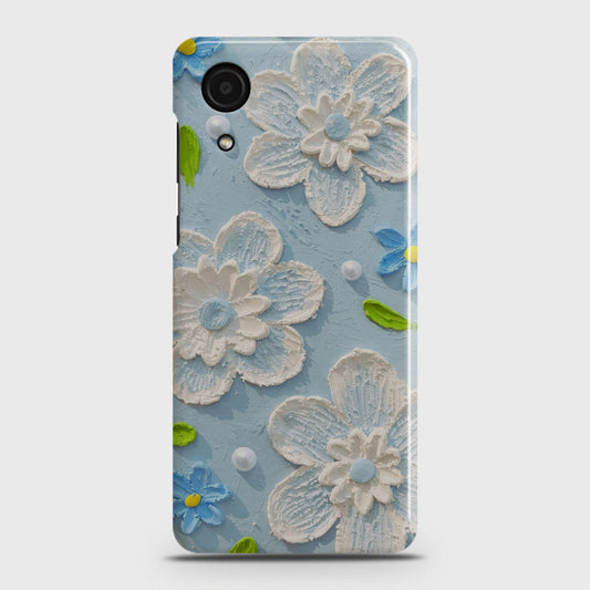 Samsung Galaxy A03 Core Cover - Floral Series - Design 3 - Sky Blue - Matte Finish - Snap On Hard Case with LifeTime Colors Guarantee