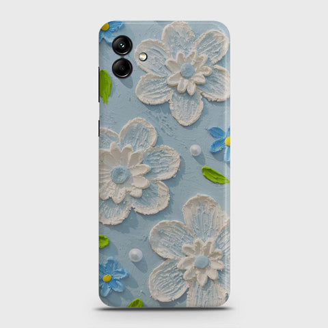 Samsung Galaxy A04 Cover - Floral Series - Design 3 - Sky Blue - Matte Finish - Snap On Hard Case with LifeTime Colors Guarantee