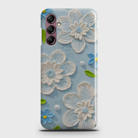 Samsung Galaxy A14 5G Cover - Floral Series - Design 3 - Sky Blue - Matte Finish - Snap On Hard Case with LifeTime Colors Guarantee