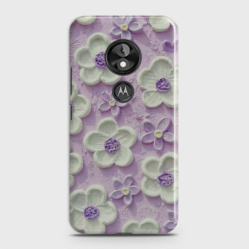 Motorola Moto E5 / G6 Play Cover - Floral Series - Design 4 - Purple & White - Matte Finish - Snap On Hard Case with LifeTime Colors Guarantee