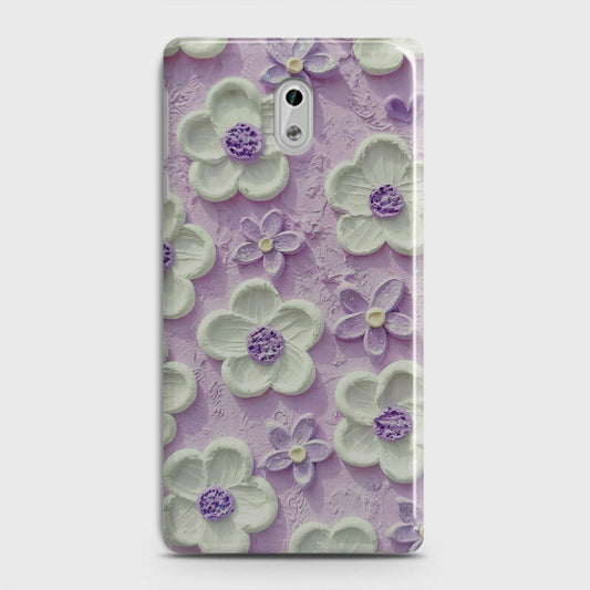 Nokia 3 Cover - Floral Series - Design 4 - Purple & White - Matte Finish - Snap On Hard Case with LifeTime Colors Guarantee