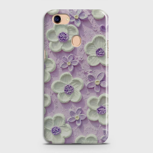 Oppo F5 / F5 Youth Cover - Floral Series - Design 4 - Purple & White - Matte Finish - Snap On Hard Case with LifeTime Colors Guarantee