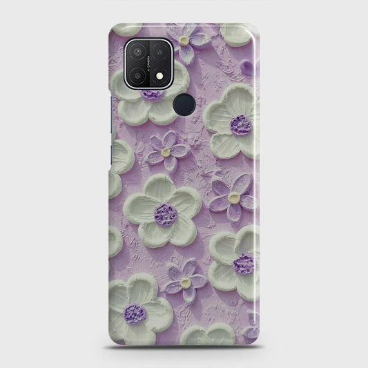 Realme C25 Cover - Floral Series - Design 4 - Purple & White - Matte Finish - Snap On Hard Case with LifeTime Colors Guarantee