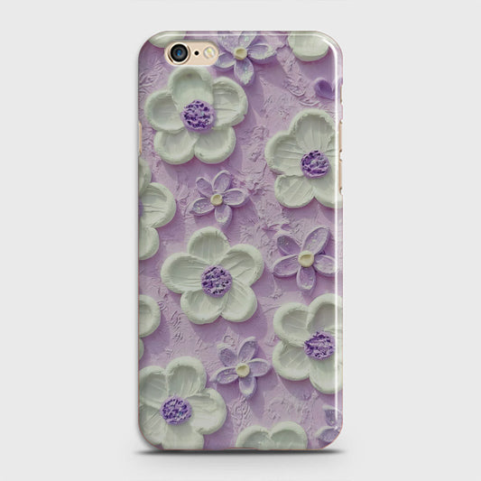 iPhone 6 Cover - Floral Series - Design 4 - Purple & White - Matte Finish - Snap On Hard Case with LifeTime Colors Guarantee