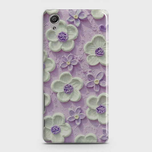 Sony Xperia XA Cover - Floral Series - Design 4 - Purple & White - Matte Finish - Snap On Hard Case with LifeTime Colors Guarantee