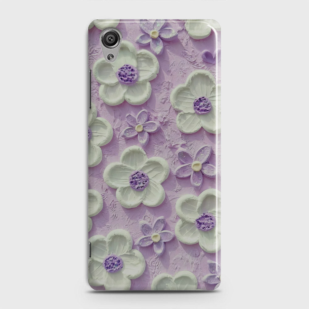 Sony Xperia XA1 Plus Cover - Floral Series - Design 4 - Purple & White - Matte Finish - Snap On Hard Case with LifeTime Colors Guarantee