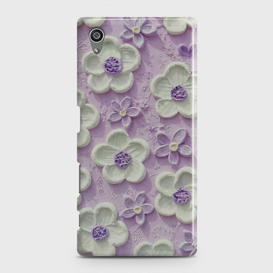 Sony Xperia Z5 Cover - Floral Series - Design 4 - Purple & White - Matte Finish - Snap On Hard Case with LifeTime Colors Guarantee