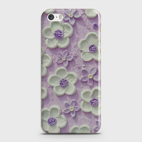 iPhone 5C Cover - Floral Series - Design 4 - Purple & White - Matte Finish - Snap On Hard Case with LifeTime Colors Guarantee