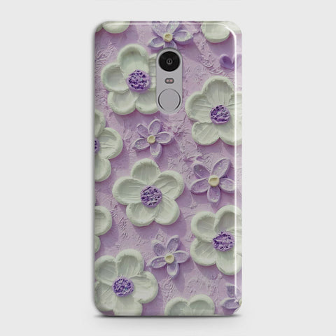 Xiaomi Redmi Note 4 / 4X Cover - Floral Series - Design 4 - Purple & White - Matte Finish - Snap On Hard Case with LifeTime Colors Guarantee