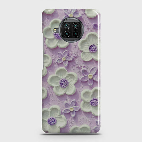 Xiaomi Mi 10T Lite Cover - Floral Series - Design 4 - Purple & White - Matte Finish - Snap On Hard Case with LifeTime Colors Guarantee