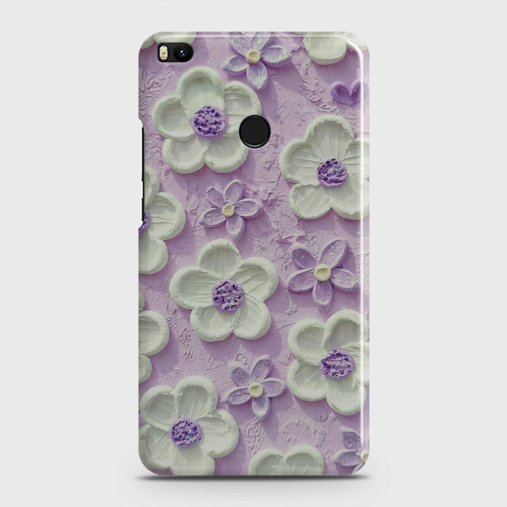 Xiaomi Mi Max 2 Cover - Floral Series - Design 4 - Purple & White - Matte Finish - Snap On Hard Case with LifeTime Colors Guarantee