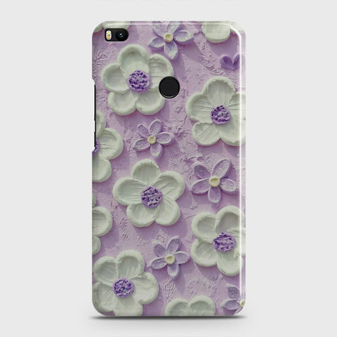 Xiaomi Mi Max 2 Cover - Floral Series - Design 4 - Purple & White - Matte Finish - Snap On Hard Case with LifeTime Colors Guarantee