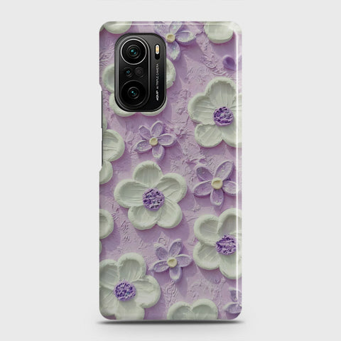 Xiaomi Mi 11X Pro Cover - Floral Series - Design 4 - Purple & White - Matte Finish - Snap On Hard Case with LifeTime Colors Guarantee