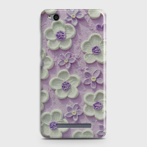 Xiaomi Redmi 4A Cover - Floral Series - Design 4 - Purple & White - Matte Finish - Snap On Hard Case with LifeTime Colors Guarantee