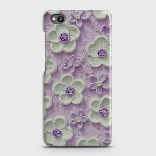 Xiaomi Redmi Go Cover - Floral Series - Design 4 - Purple & White - Matte Finish - Snap On Hard Case with LifeTime Colors Guarantee