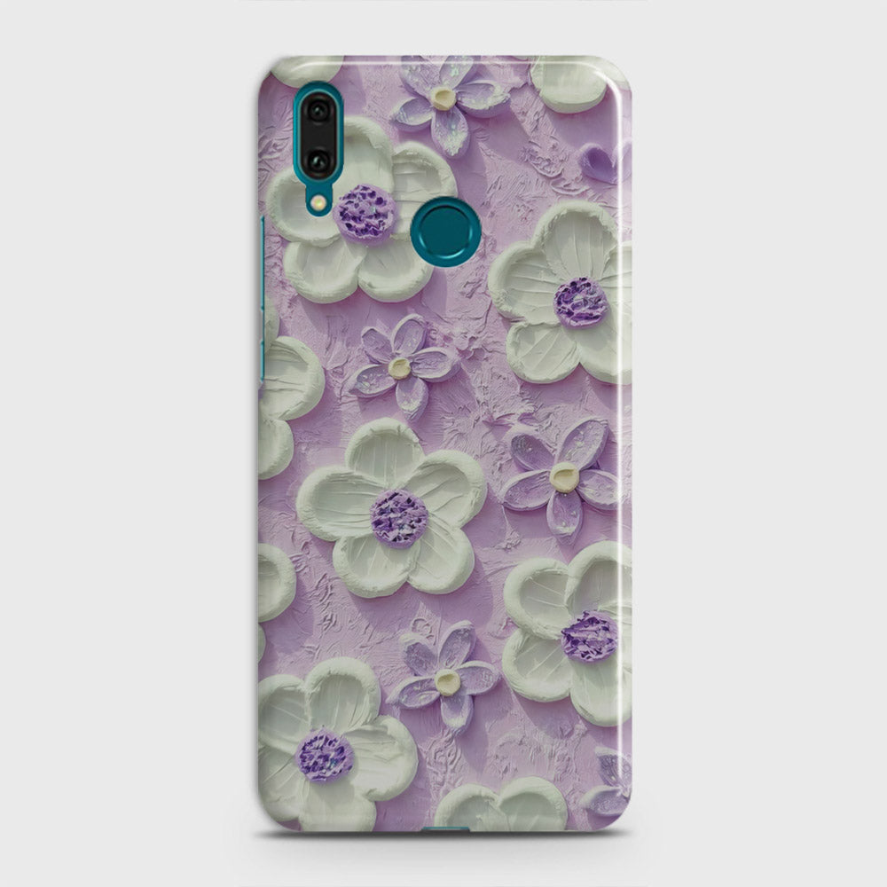 Huawei Mate 9 Cover - Floral Series - Design 4 - Purple & White - Matte Finish - Snap On Hard Case with LifeTime Colors Guarantee