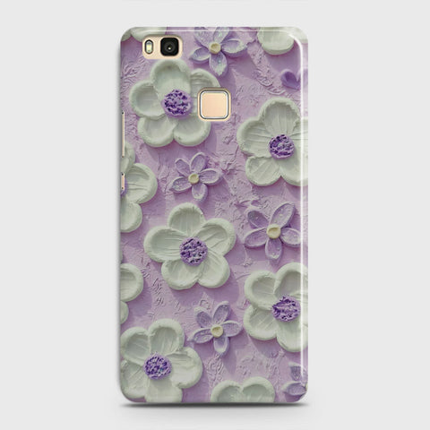 Huawei P9 Lite Cover - Floral Series - Design 4 - Purple & White - Matte Finish - Snap On Hard Case with LifeTime Colors Guarantee