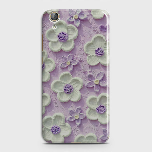 Huawei Y6 II Cover - Floral Series - Design 4 - Purple & White - Matte Finish - Snap On Hard Case with LifeTime Colors Guarantee