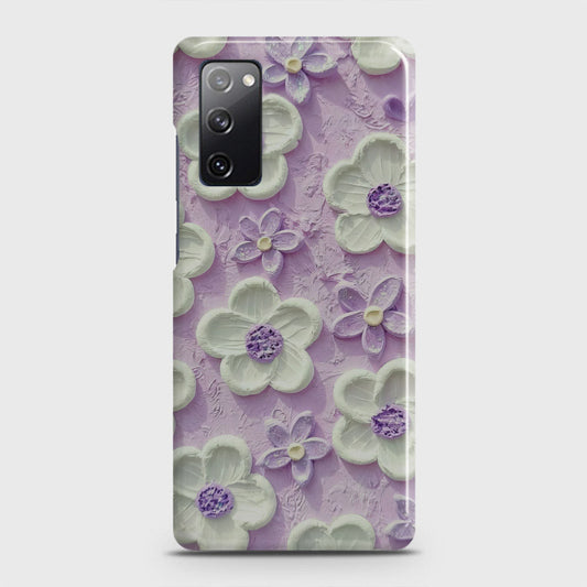 Samsung Galaxy S20 FE Cover - Floral Series - Design 4 - Purple & White - Matte Finish - Snap On Hard Case with LifeTime Colors Guarantee