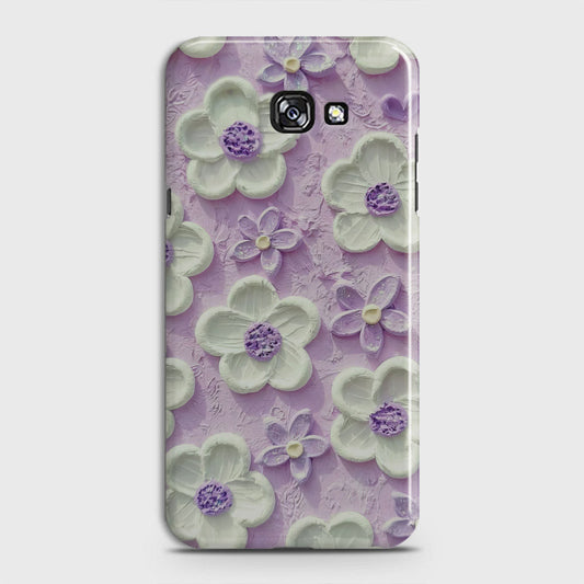 Samsung Galaxy J4 Plus Cover - Floral Series - Design 4 - Purple & White - Matte Finish - Snap On Hard Case with LifeTime Colors Guarantee