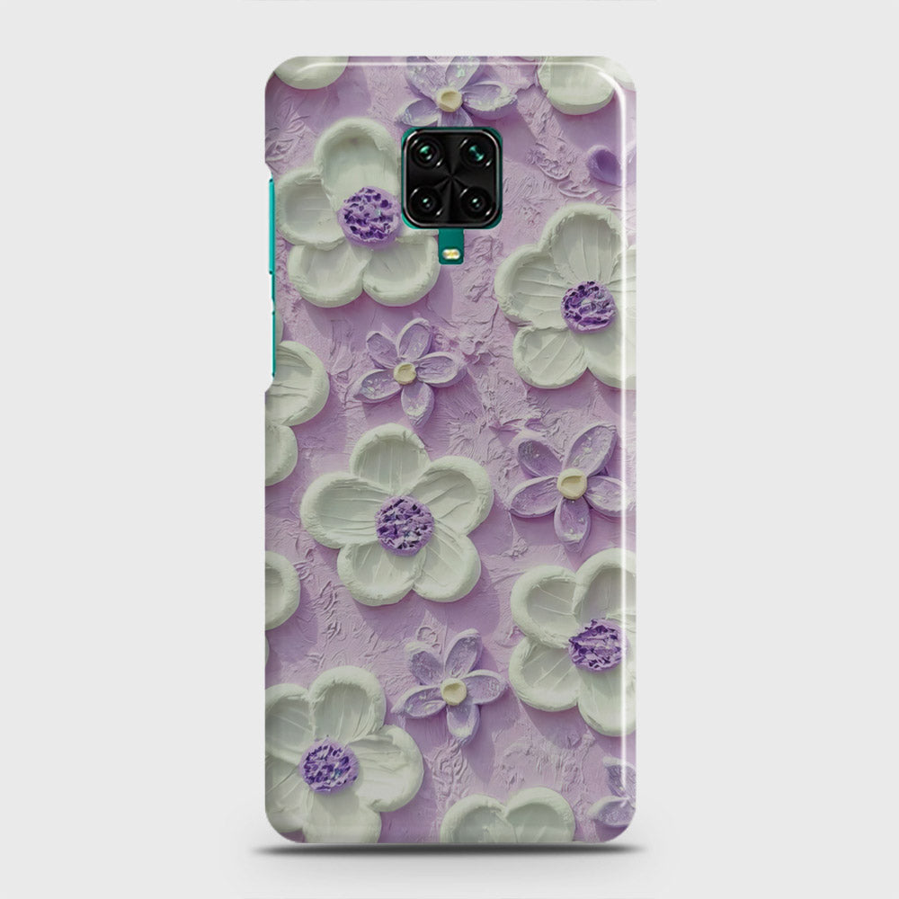 Xiaomi Redmi Note 9 Pro Cover - Floral Series - Design 4 - Purple & White - Matte Finish - Snap On Hard Case with LifeTime Colors Guarantee